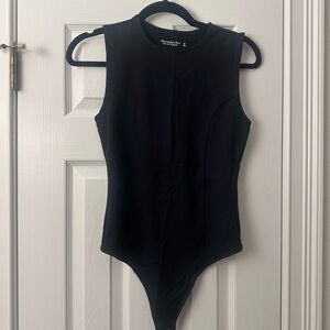 Abercrombie & Fitch Black Sleeveless Bodysuit Soft A&F Collection